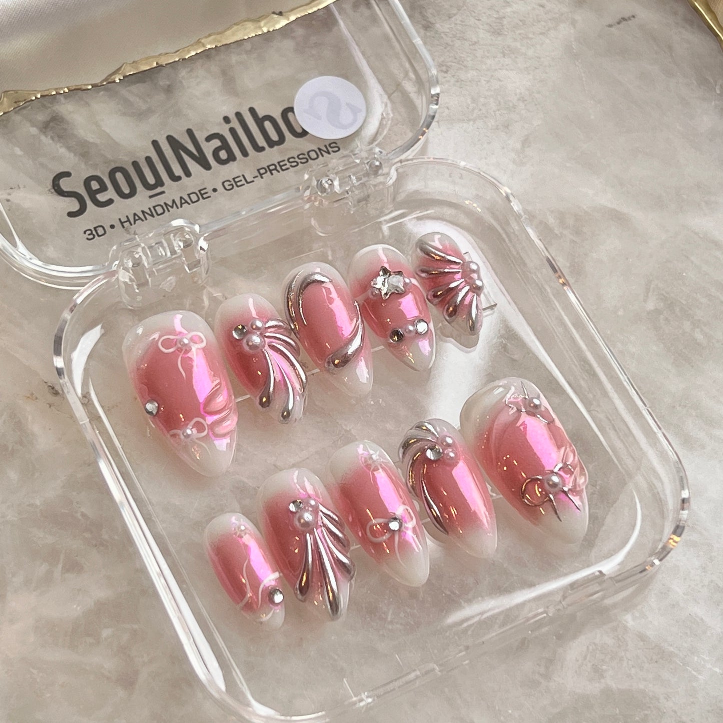 Pink Aurora – 3D Luxe Nails