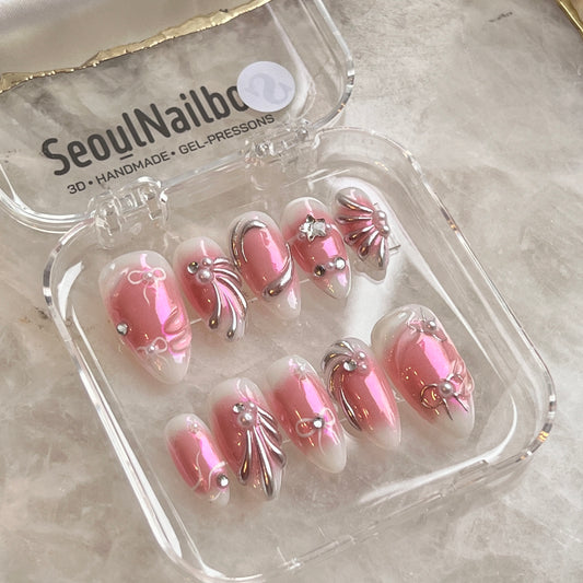 Pink Aurora – 3D Luxe Nails