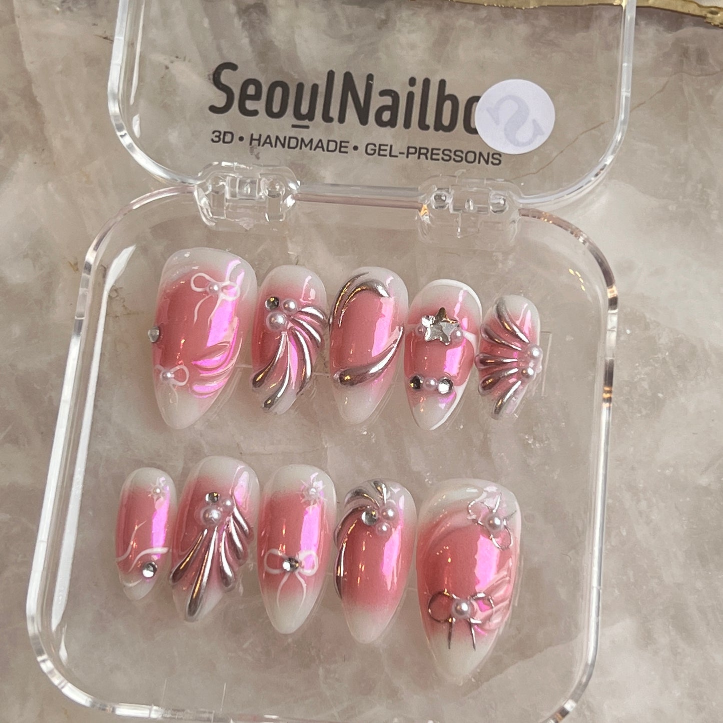 Pink Aurora – 3D Luxe Nails